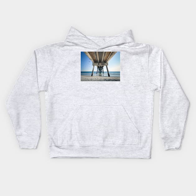 Okaloosa Fishing Pier Kids Hoodie by mcdonojj